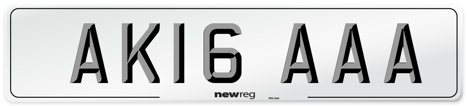 AK16 AAA Number Plate from New Reg